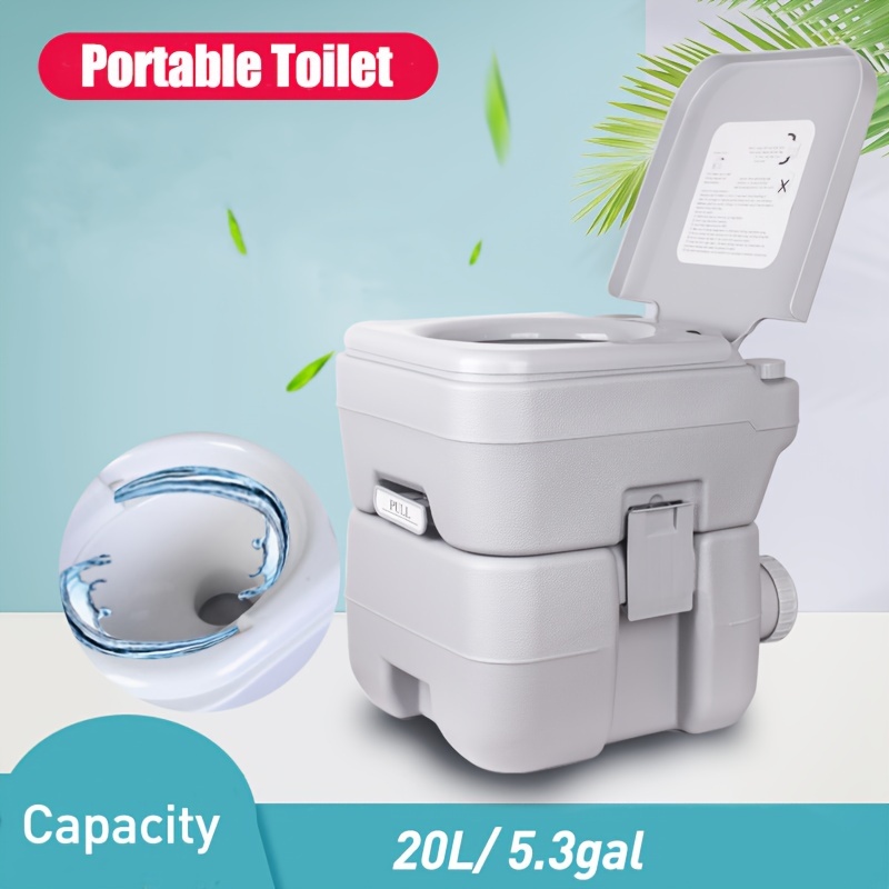 

20l Portable Toilet With Double Water Outlet For Outdoor Camping
