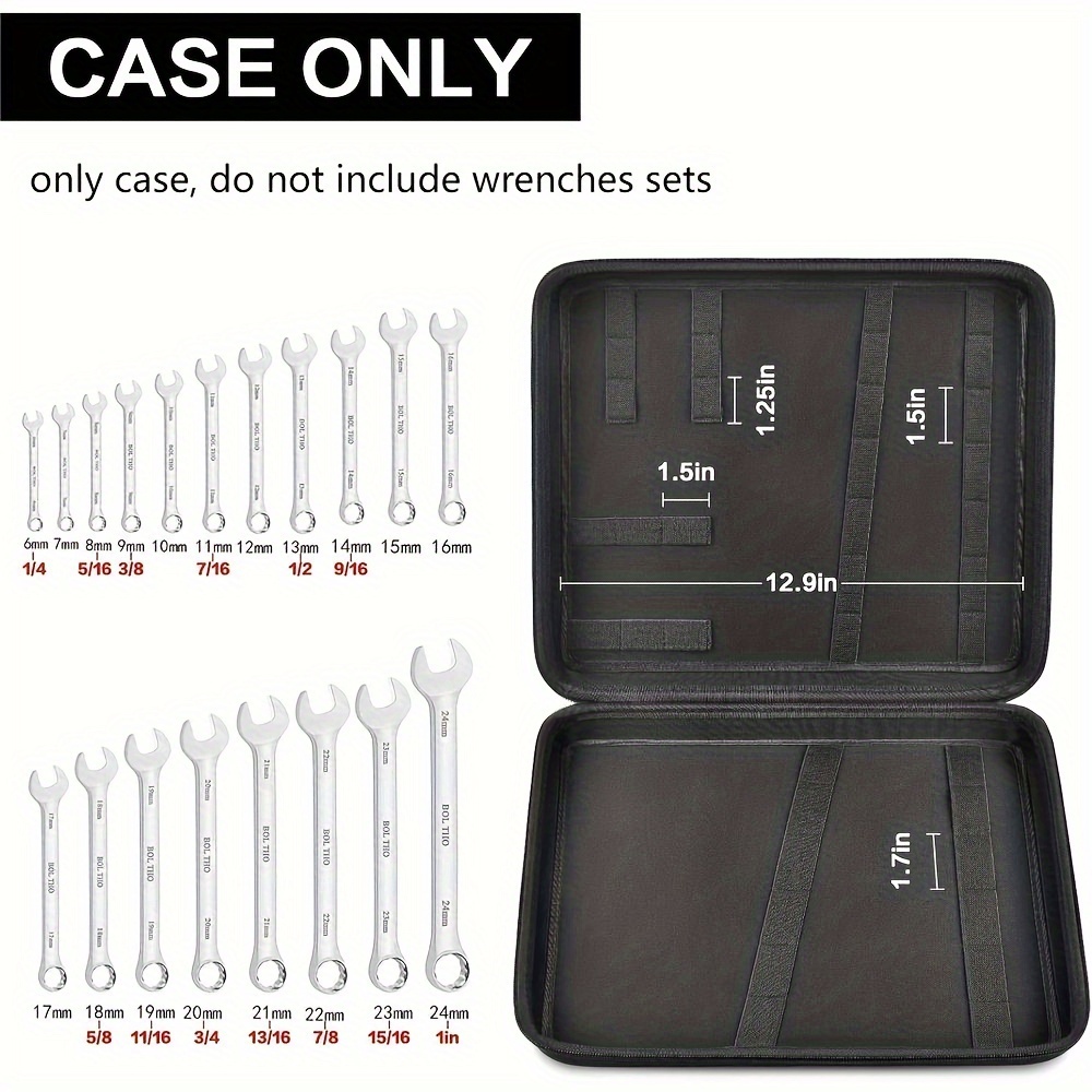 1 Set Wrench Organizer Holder Case For Ratcheting Wrench Set