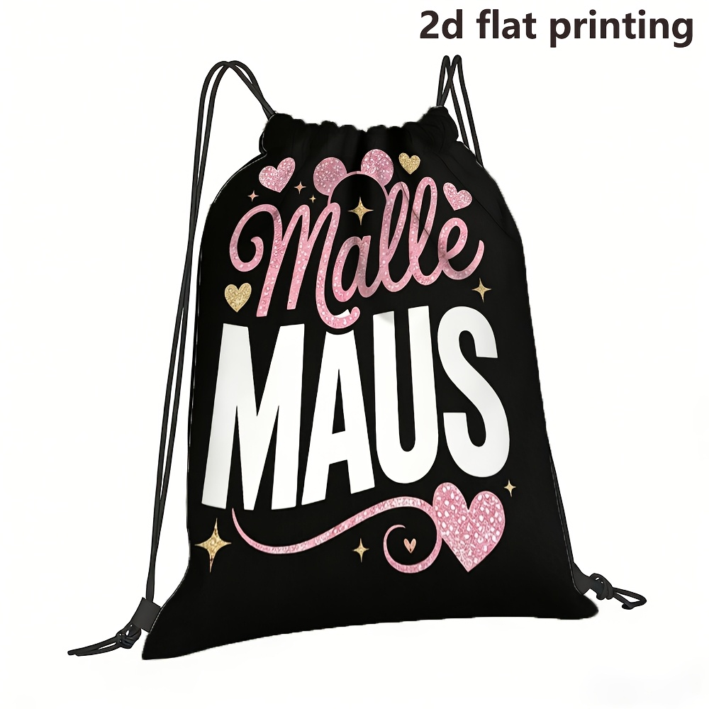 TEMU Mallemaus 'Vacation JGA Unisex Oxford-Nylon-Rucksack mit Kordelzug – Weich, geeignet für Reisen, Fitnessstudio & täglichen Gebrauch,