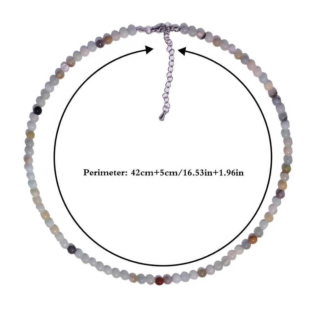 Natural Sky River Stone Bead Chain Necklace for Men & Women