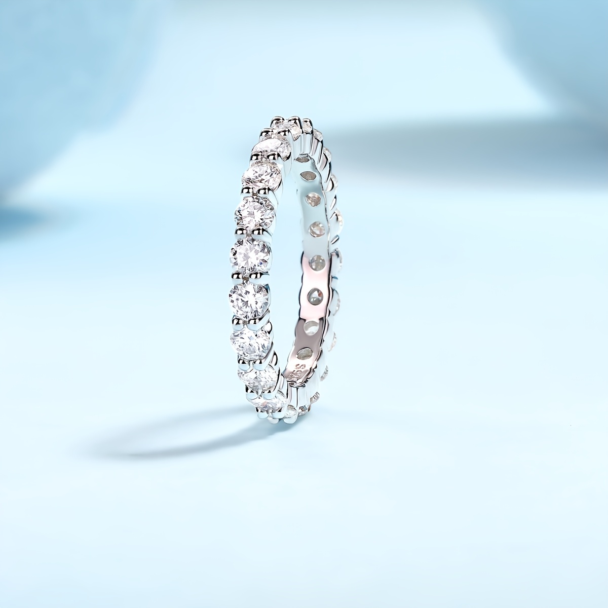 925 Silver Moissanite Ring for Men and Women, Elegant Gift