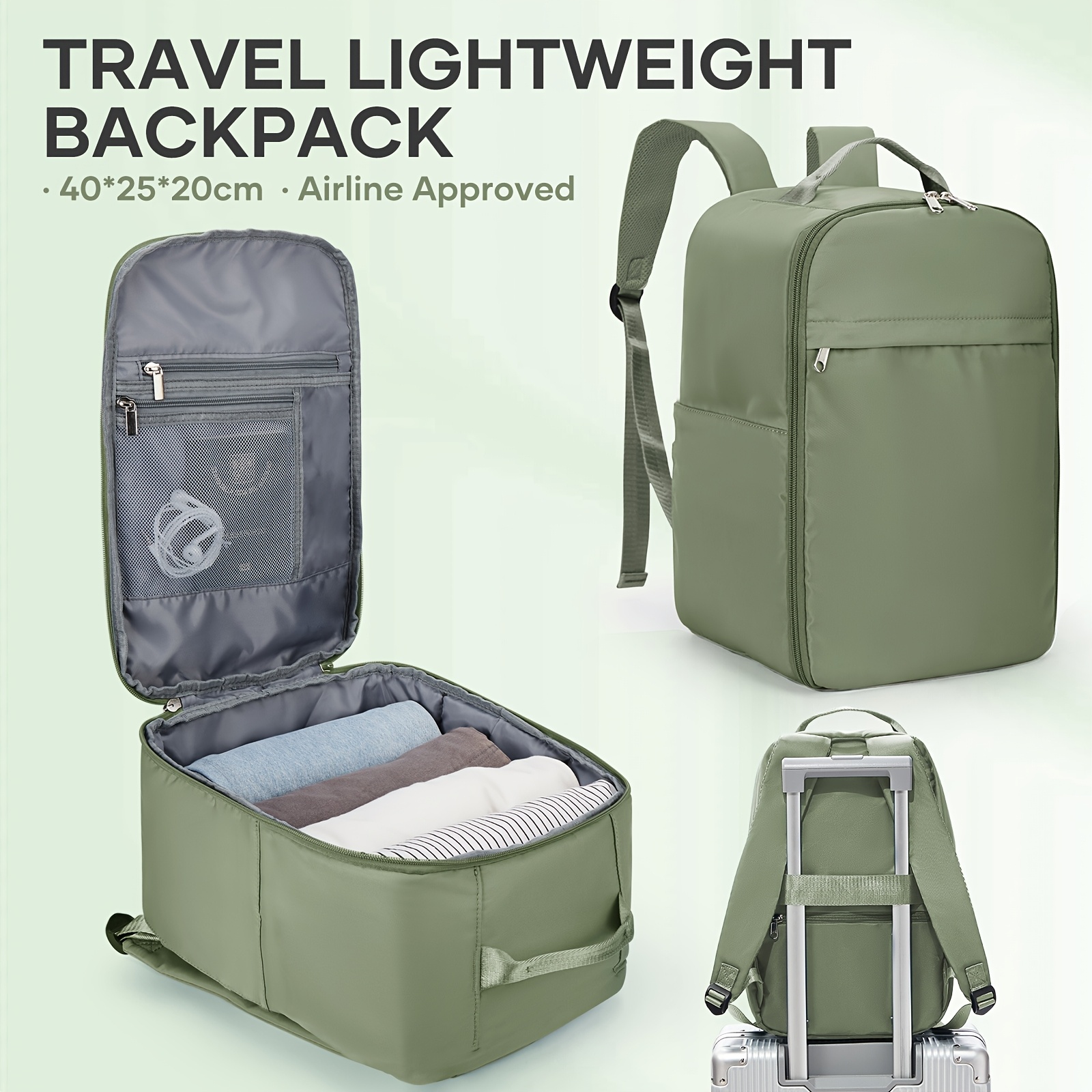 valise cabine approuvée ryanair 40×20×25 hommes bagage à Temu France