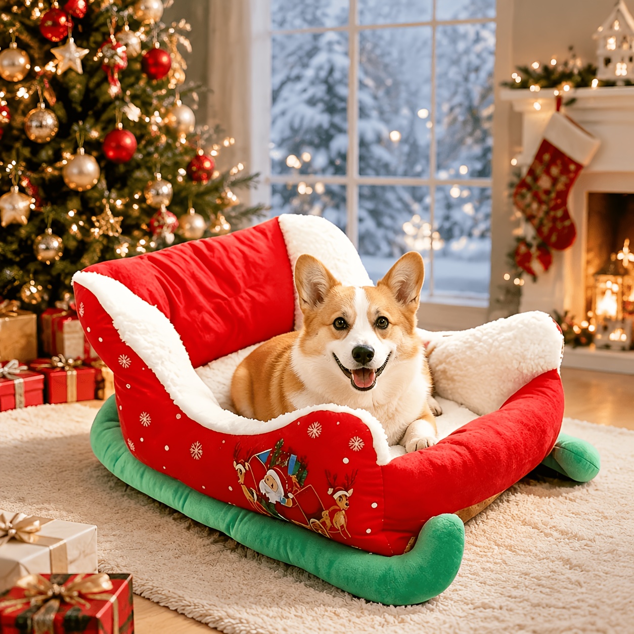 TEMU letto in peluche ultra- e ispessito a e cani di e media taglia - Grande rettangolare come cuccia per cuccioli, cucce, casetta per da interno,