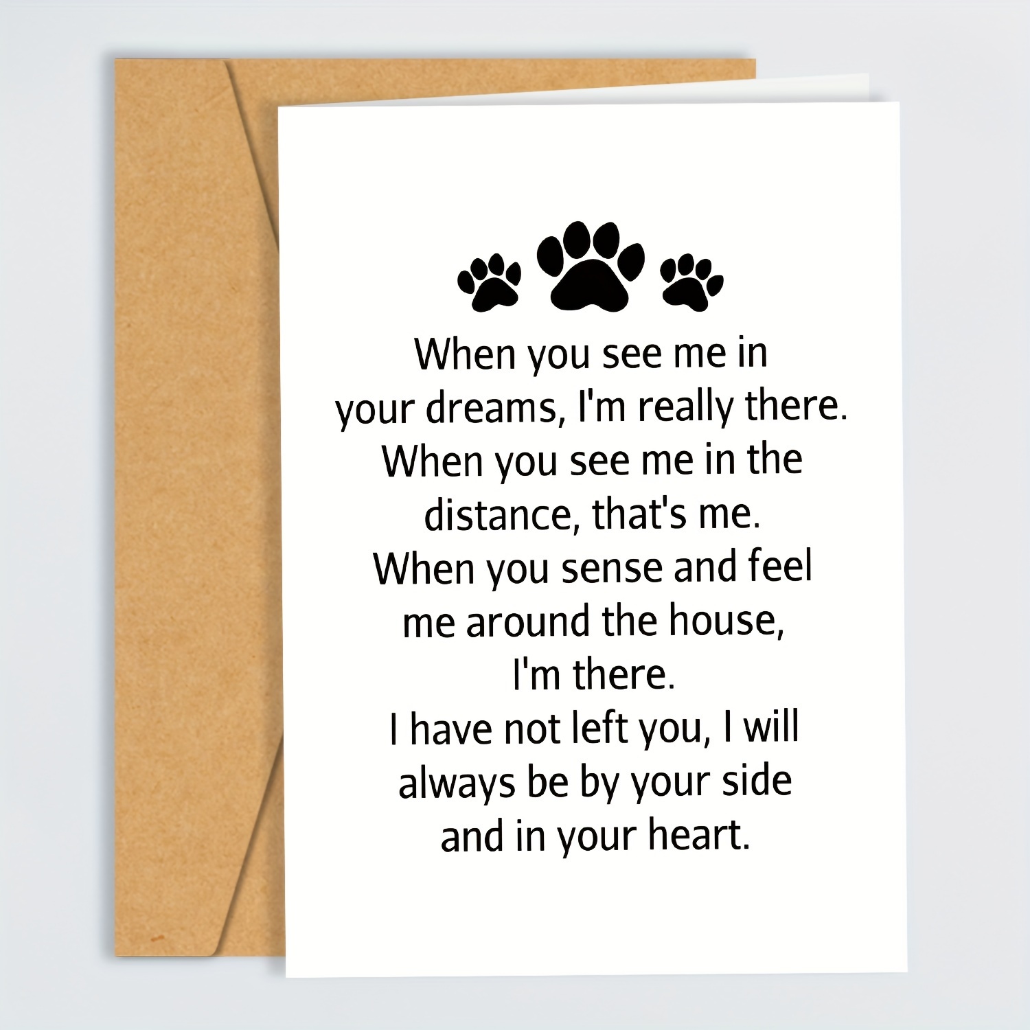 

1pc, Pet Memorial Gift For Loss Of Dog, Printed On Recycled 400gsm Linen Cardstock