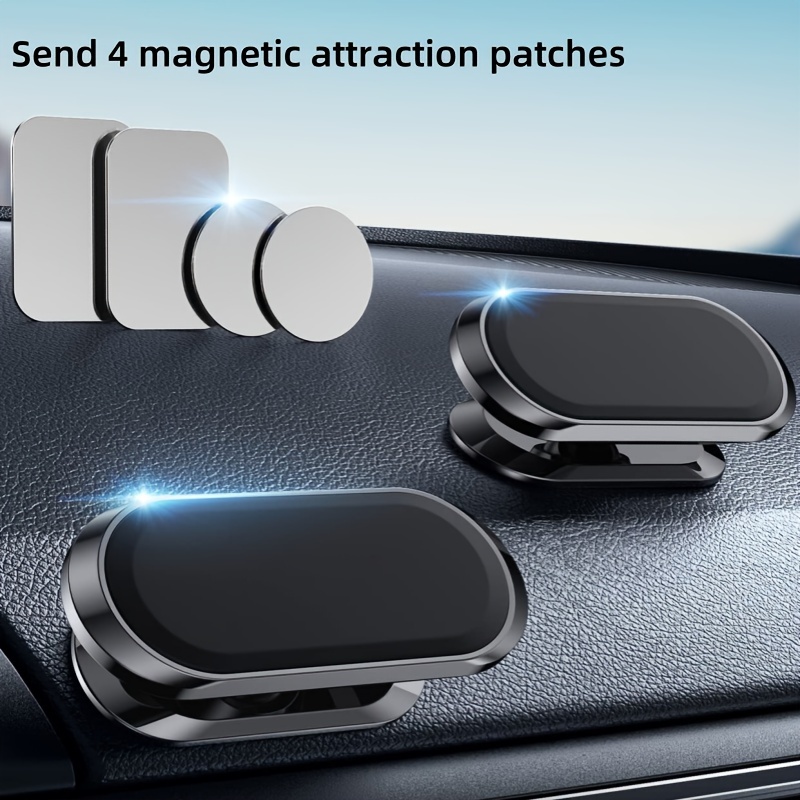 

Car Phone Holder - Aluminum Alloy Dashboard 8 N52 Super Magnets, , Uncharged, Includes 4 Metal Plates, Compatible Iphone, Samsung, Xiaomi - Universal