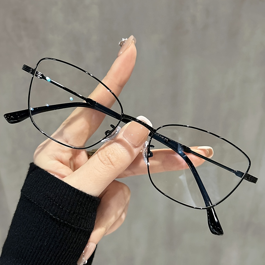 1 PC Women\'s Y2K Street Metal Frame Trendy Fashion Eyewear Trending Y2K Sunglasses Small Rectangle Frame One Piece Lens  main image 3