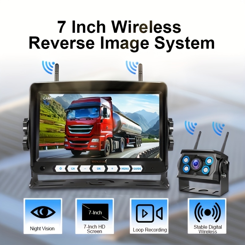 7 inch wireless display screen with backup camera system Product details 2