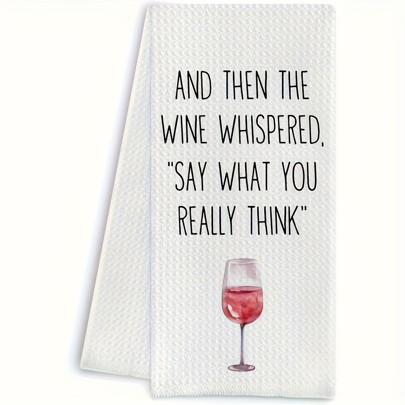 TEMU 1pc, Wine Taster Towel, Tea Towel, Kitchen And Bathroom Decor, 16 X 24 Inches, Cleaning Cloth, Machine Washable, Reusable, Dish Towel Birthday
