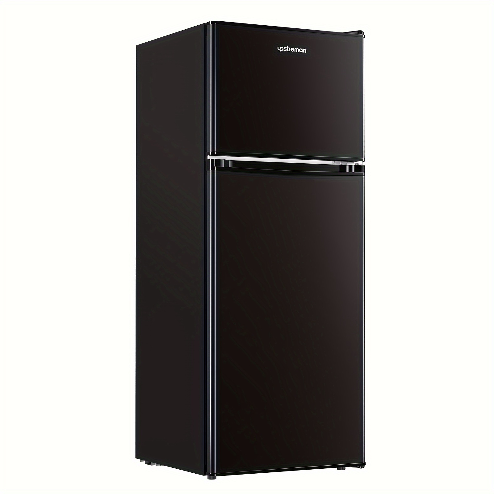 

1pc Upstreman 4.0 Cu.ft With Freezer, Large Capacity Double Door Mini Fridge-black, Home Application