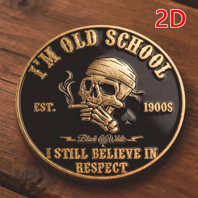 TEMU 2d Plane, Retro Style Commemorative Coin | Novelty Coin Decoration, Coin, Christmas Gift, For Coin Collectors, Alloy Material