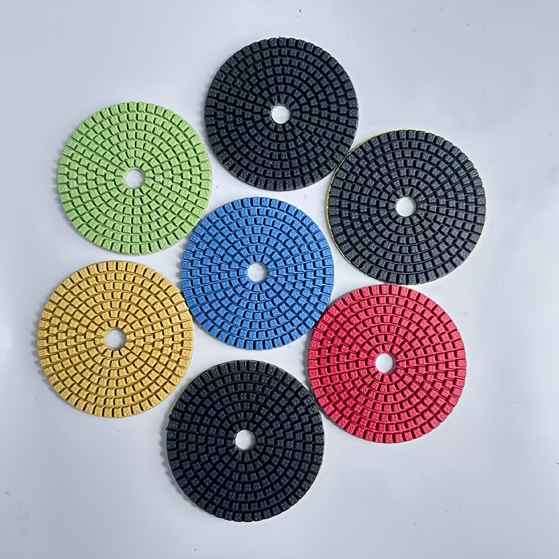 TEMU Tampon de polissage 4" (100 mm) pour usage humide/sec, pour , , béton, marbre, outils abrasifs