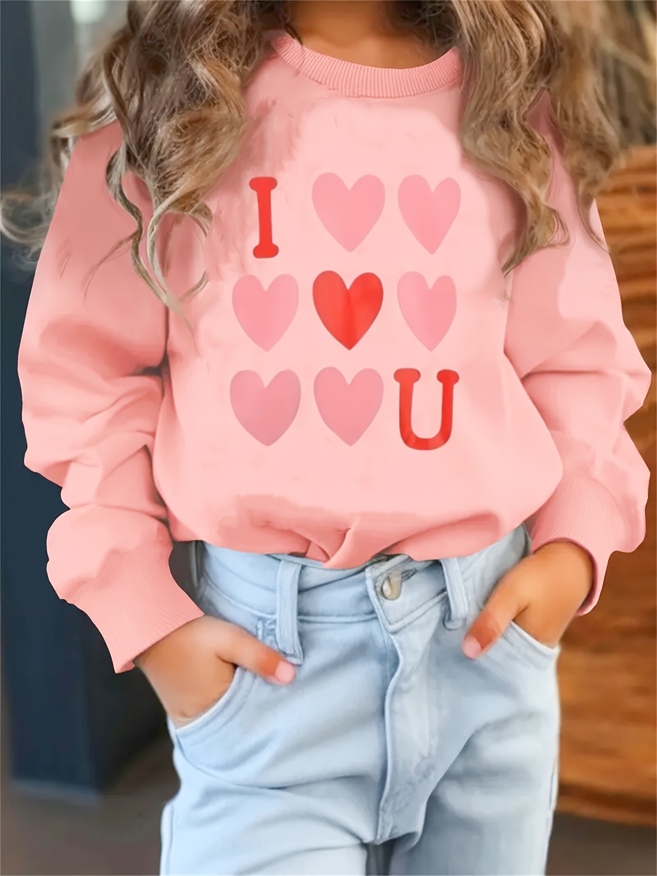 Heart print hot sale sweatshirt