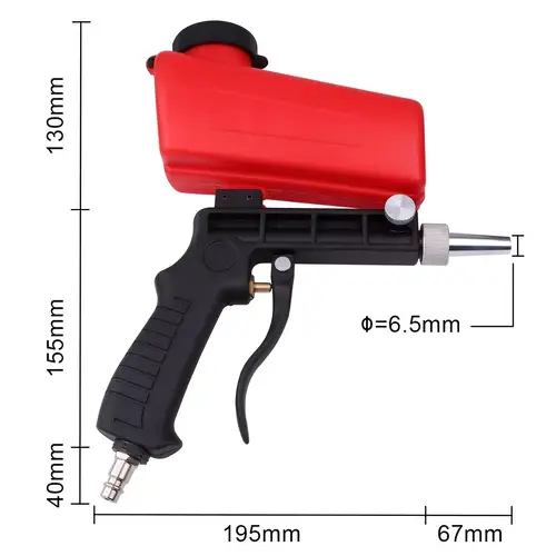 new portable handheld air compressor speed sand gun blaster sand blasting 1 4in sandblaster gun kit for air compressor remove paint stains rust clean red