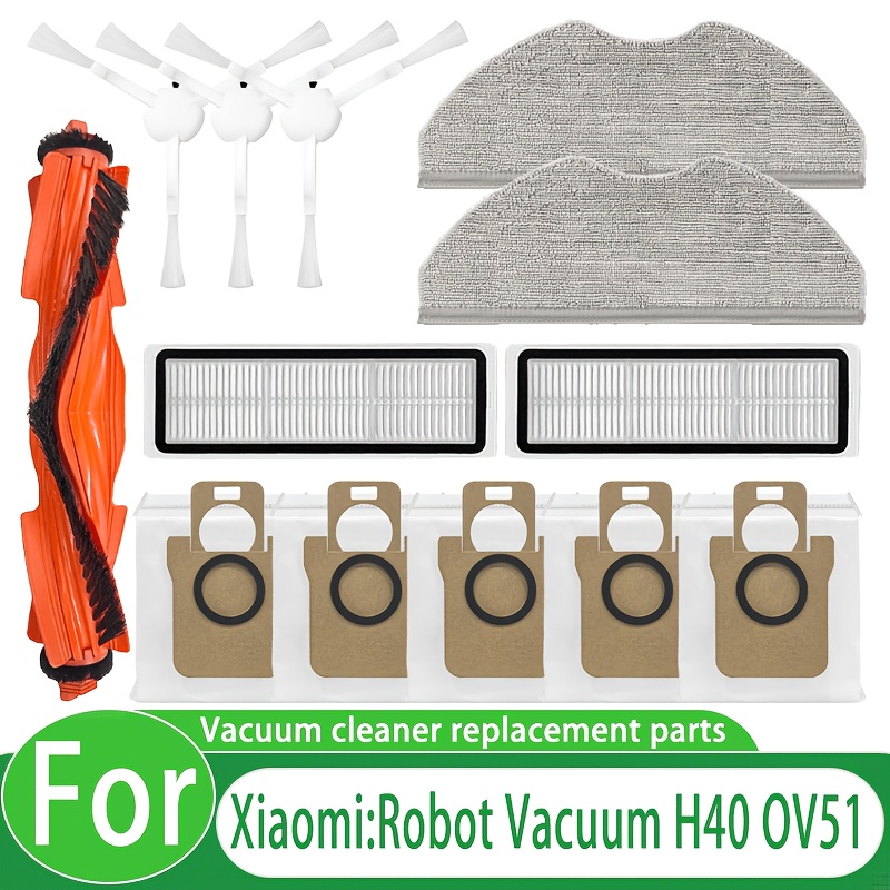 TEMU Kit di ricambio aggiuntivo da 13 pezzi compatibile con aspirapolvere Xiaomi H40 OV51 | Set completo di parti di ricambio: filtri, panni per ,