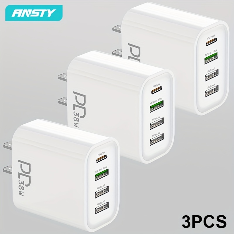 

4-port Fast Charging Pd Wall Charger Fast Charging, Multi-port Usb-c Travel Adapter For Samsung S10/s9/s8/plus, /xr/iphone11, Mainstream Models, Fully Compatible