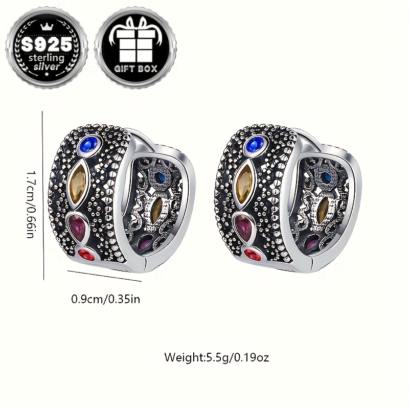 2pcs Women's Classic Retro Geometric Earrings