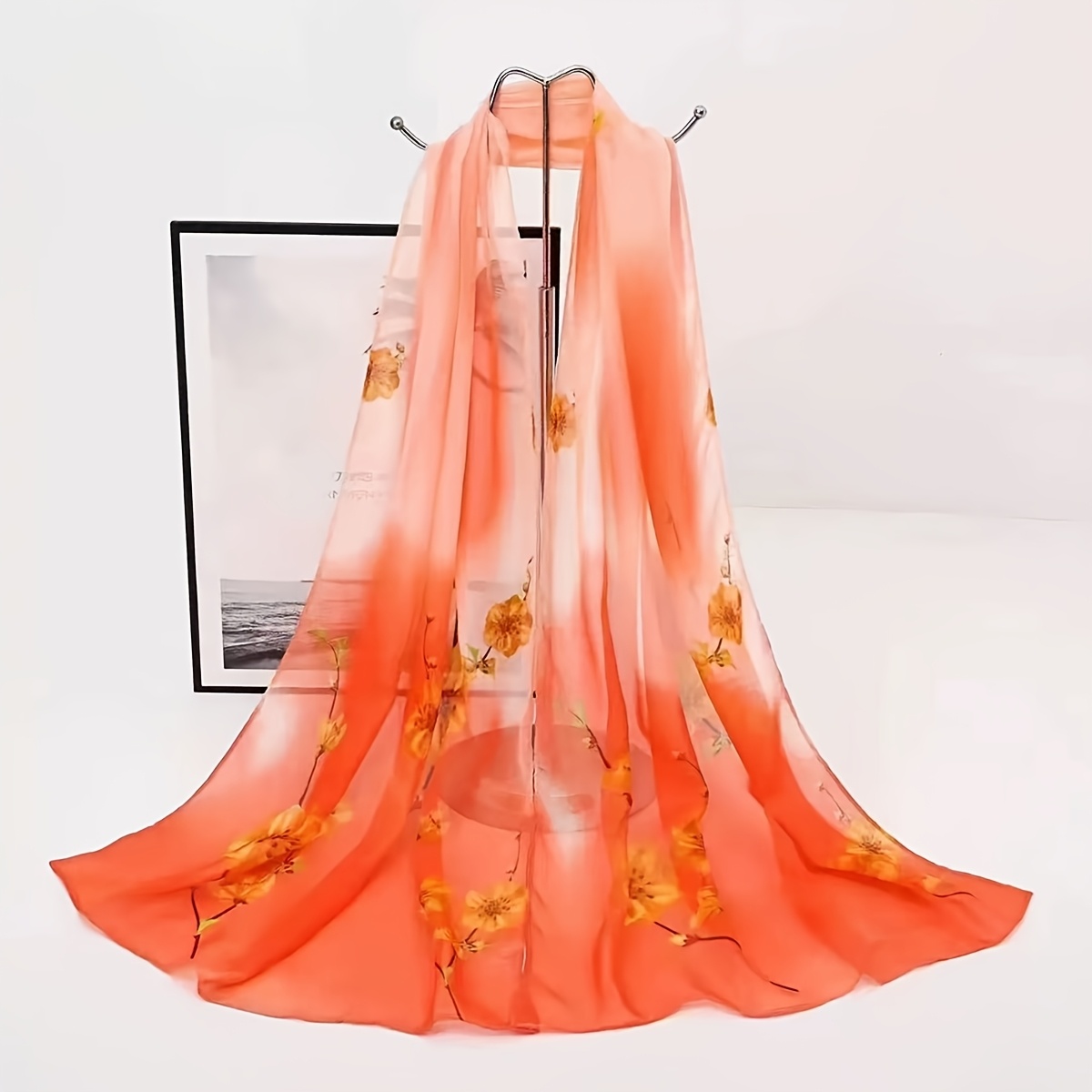 TEMU A Women's Fashion Thin Printed Scarf Shawl For Daily Wear