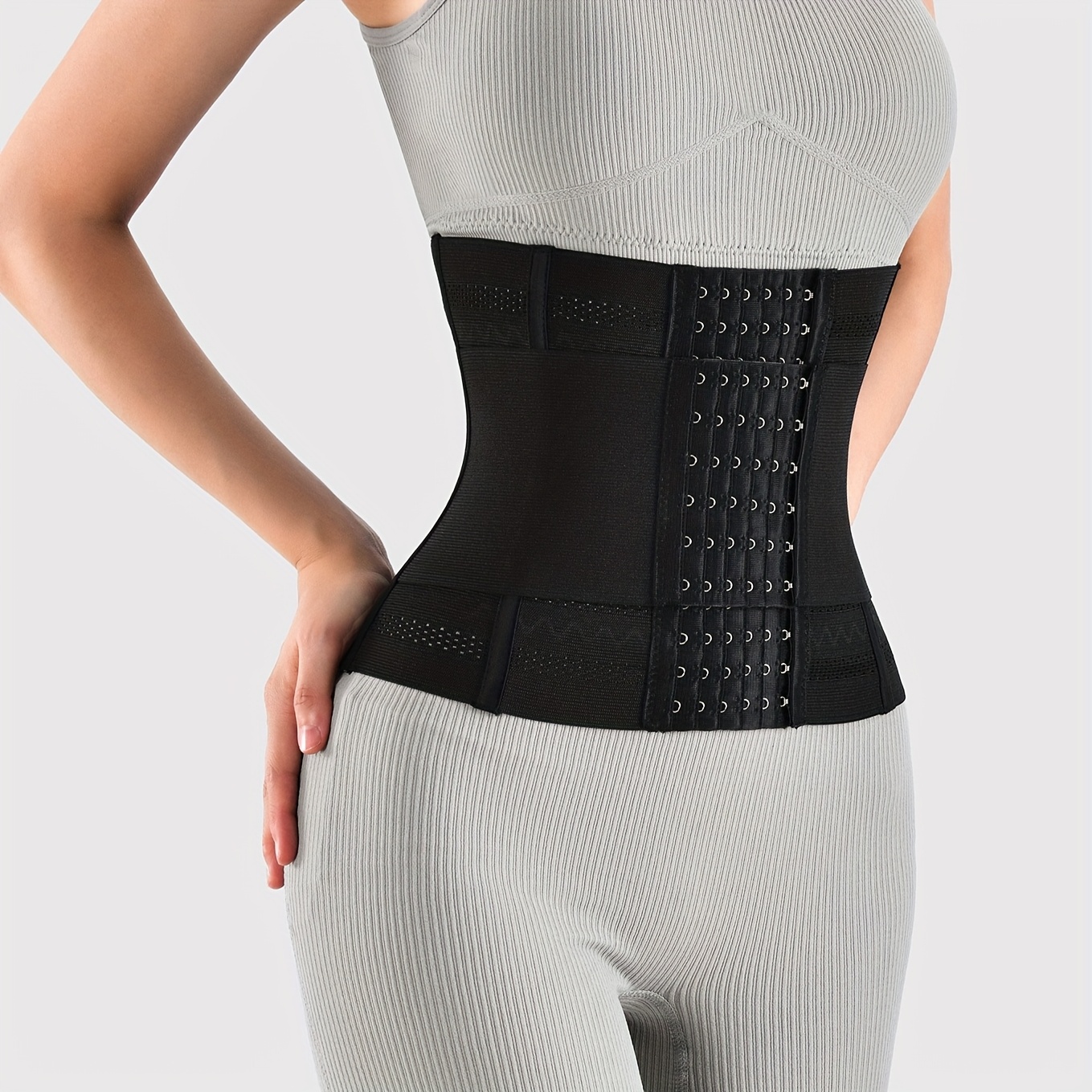 Women's Adjustable Waist Belt With 6-row Closure, Double Layer Design And Built-in Flexible Stays, Comfortable Everyday Wear, Hand Washable, Great Gift