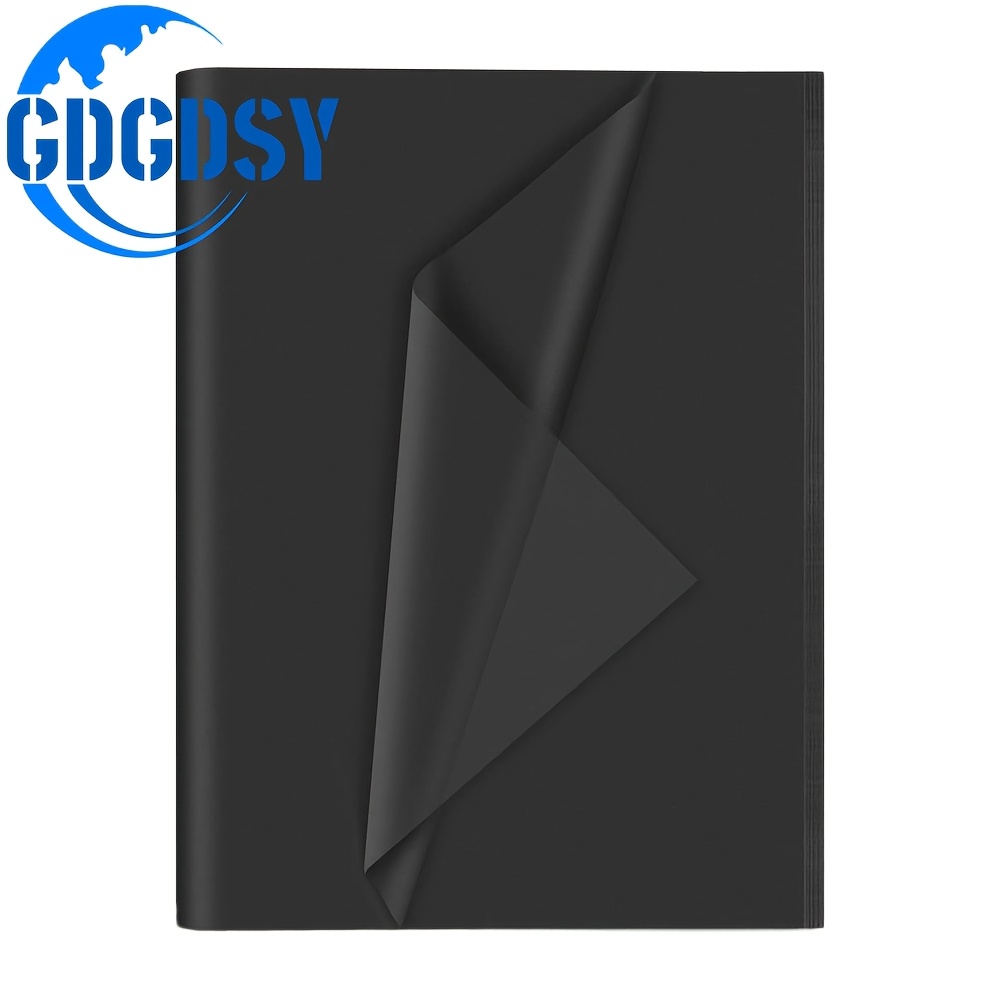 Image of 100 Sheets Black Tissue Paper 20x14" - Fantasy Design For Gift Wrapping, Flower Bouquets, Weddings, Birthdays, Parties & Holiday Decorations, Wedding Decoration | Sleek Texture |