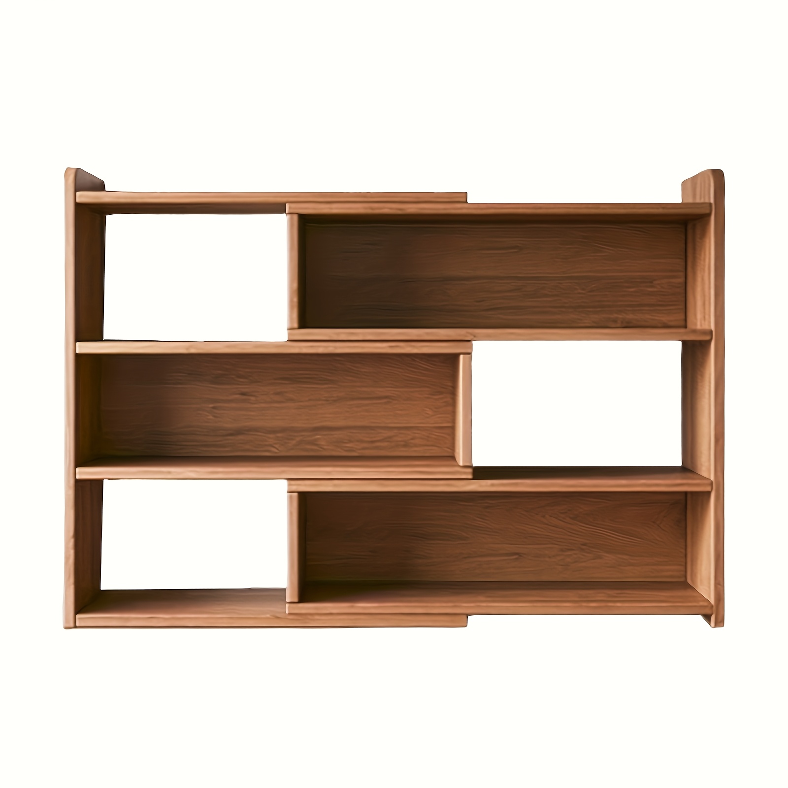 3 tier wooden desktop bookshelf vertical storage organizer for office and wood bookshelf for books and accessories freestanding design independent structure bookshelve details 0