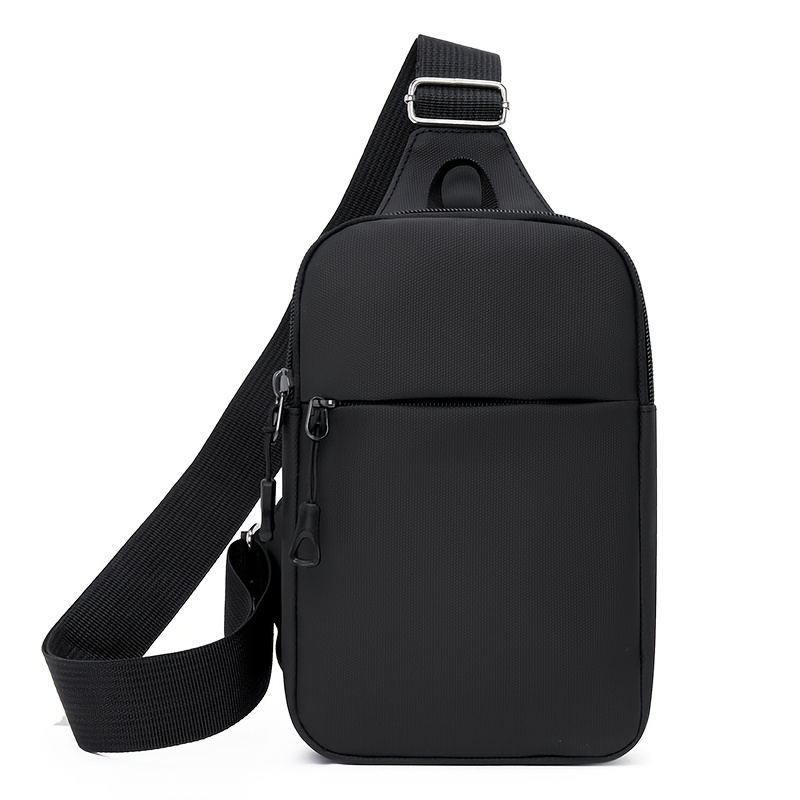 TEMU Black Fashionable Chest Bag, Dimensions: 20*5*15cm. Ideal For Couples' Daily , Dog Walking, Or As A Storage Bag. A Versatile, Shockproof,