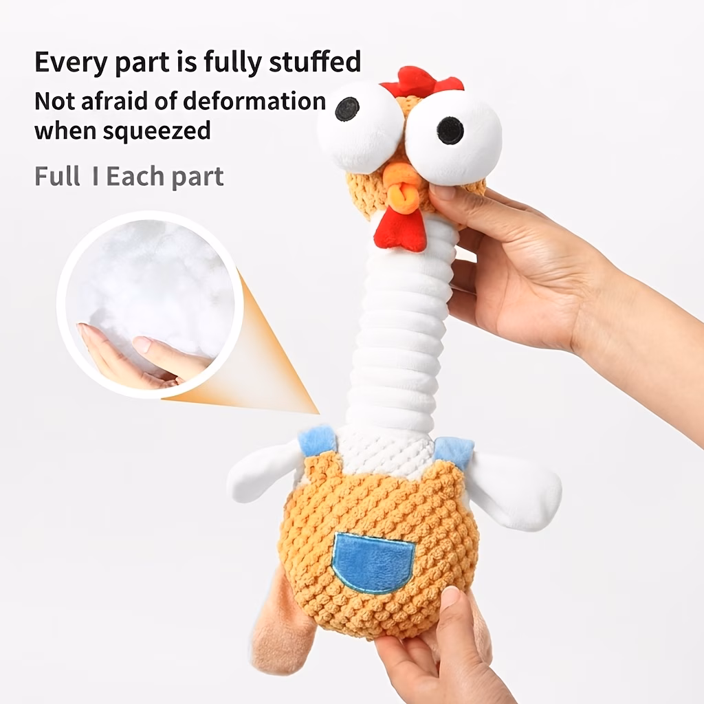 2026 new durable squeaky dog toys indestructible plush dog toy funny dog toys for small medium large breed daily companionship training reward gift crinkle squeaky plush dog puppy chew toys for teething cute puppy toys Product details 2
