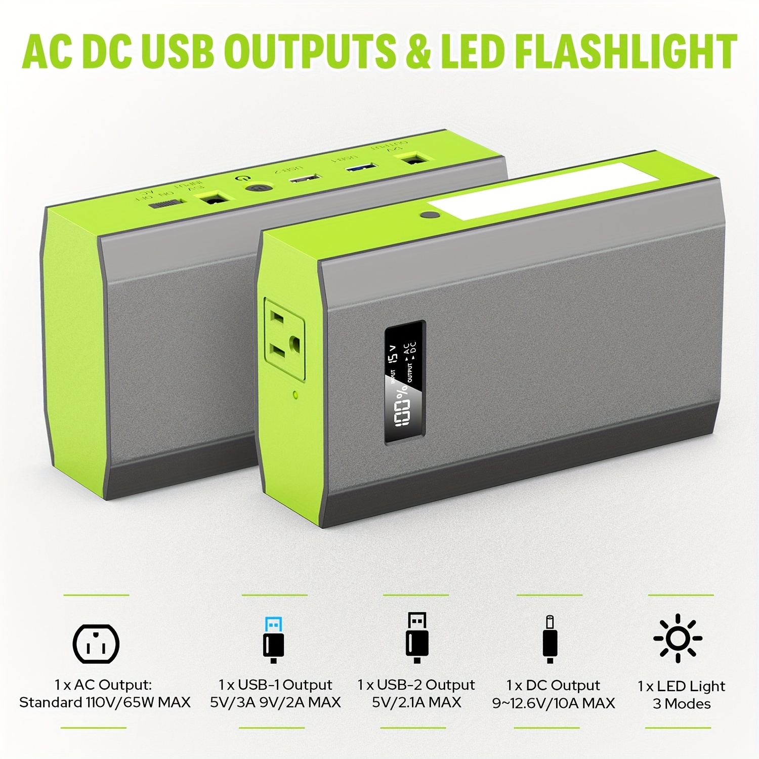 portable power bank external battery fast charger 65w 88 8wh Temu