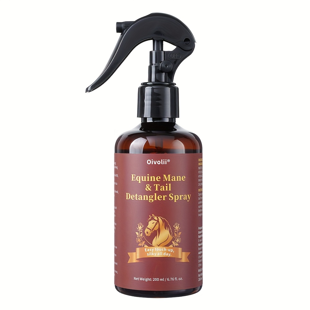 Image of Horse Detangling Spray, Smoothing Spray, No-rinse, Resolves Horse Issues, Suitable For All Sizes Of Horses, Equine Care Tool, Horses Running Happy