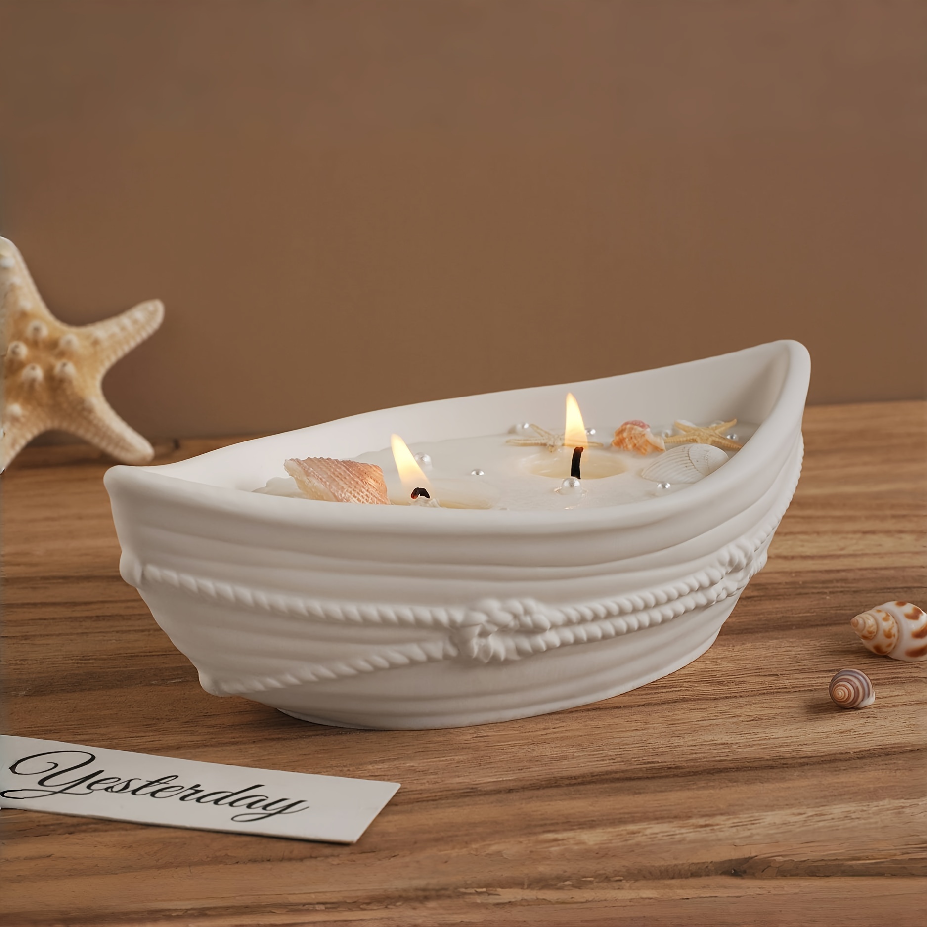 

Diy Candle Boat Mold Resin Hemp Rope Candle Holder Epoxy Casting Mold Small Boat Silicone Storage Box Cement Mold Shape Aromatherapy Making Wax Container Plaster Jewelry Plate Clay Crafts Home Decor