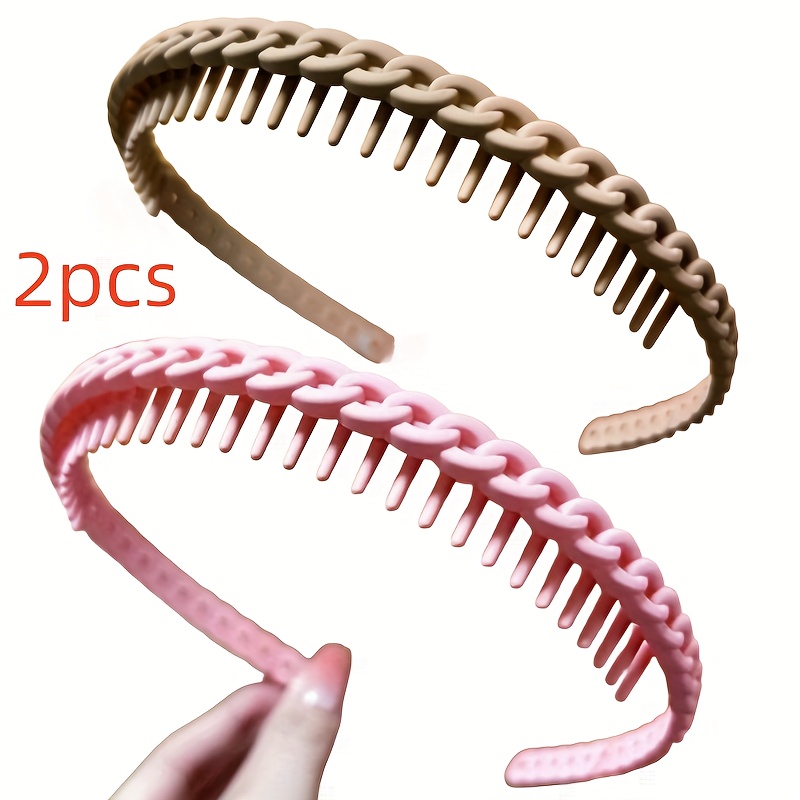 2pcs fashion women headband hair band hair band wide edge headband face washing headband non slip toothed hair clip handmade headband frosted material additions love headband