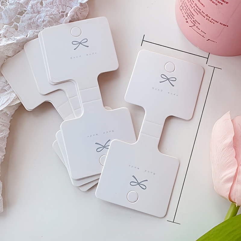 Image of 50pcs Of 5.4cm X 12cm Jewelry Display Card Holders, For Storing And Showcasing Necklaces, Bracelets, Earrings, And Hairbands. Business Supplies - Jewelry Making Display And Packaging Accessories