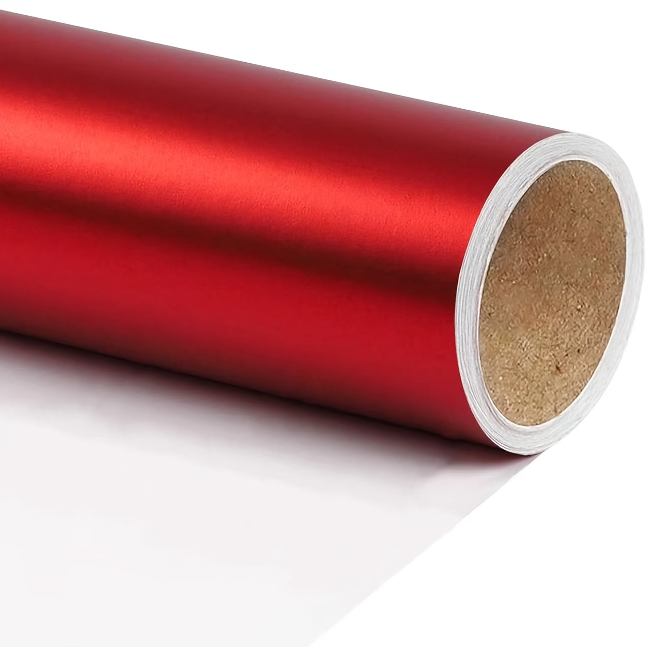 1 Roll Metallic Rose Golden Wrapping Paper - Solid Color, Textured End For Weddings, Valentine's, Birthdays, Christmas And Bouquets - 17 Inches X 144 Inches