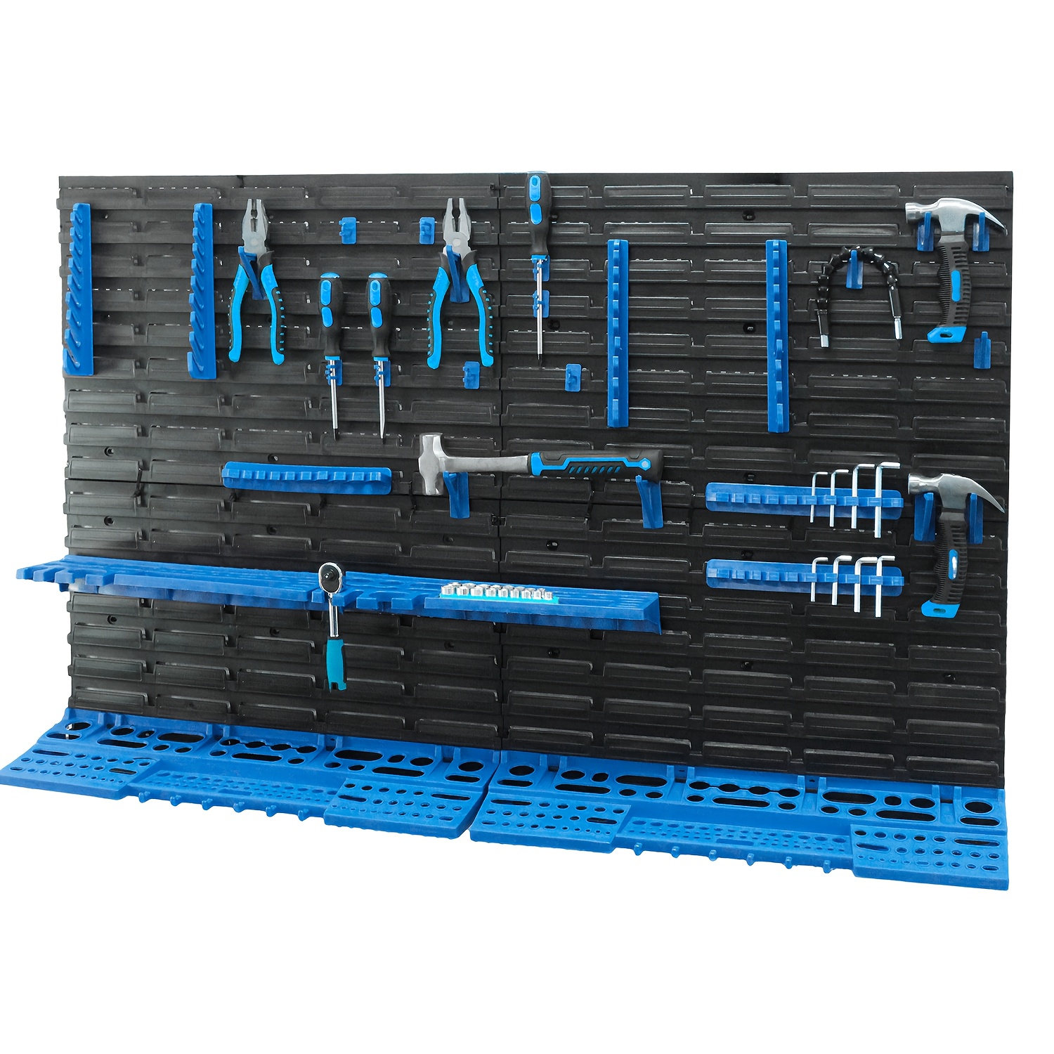 Painted Wall-mounted Storage Rack Set | Durable Plastic Rack, Screw Organizer, Suitable For Wrenches And Screwdrivers, 15-installation, Gift For