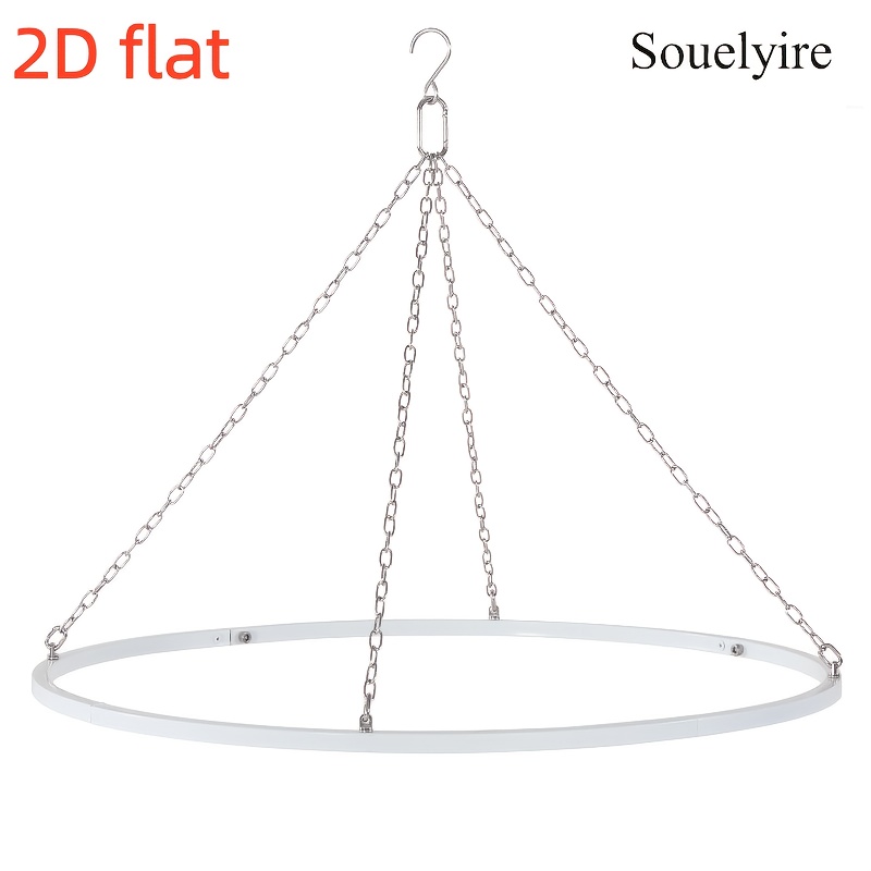 TEMU Kit de support de ring circulaire pour fond de photographie, décoration de mariage, avec crochet et chaîne pour rideau transparent en tulle, le