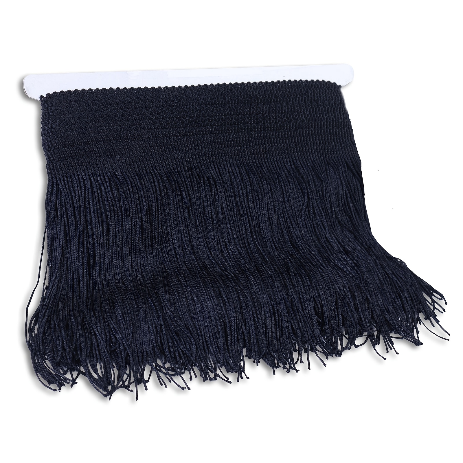 TEMU Zwarte Kwastjesrand, 1 Yard - Perfect voor DIY Latijns-Amerikaanse Jurken, Knutselwerk & Thuisfeestdecoraties