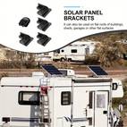 5 komada crnih abs nosača za montažu solarnih panela, solarni nosači za kut bez bušenja za rv, brod, rv i krov