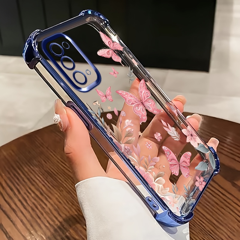 phone case for samsung note 20 case featuring reinforced drop resistant corners and color electroplated side edges   with   butterflies and elements suitable for christmas or halloween gifts