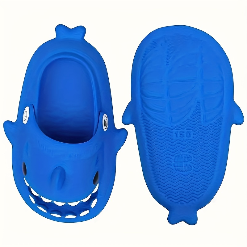 ZXCDINO Suitable for boys and girls Adorable EVA Shark Design Clogs, Breathable Lightweight Non Slip Soft Sole Slippers, Kids Footwear