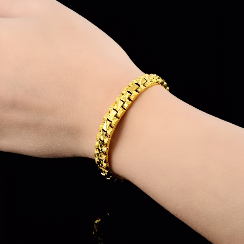 TEMU 18k Gold-plated Bracelet For Men And Women, Charm Versatile Gift, And Breath Starry Bracelet, Niche Design, Narrow Style, Light Luxury High-end