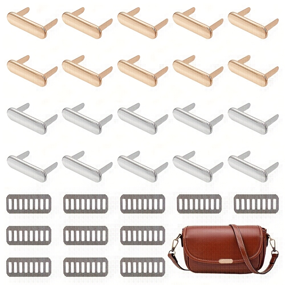 TEMU 20 Sets, 2-color Alloy Bag , Decorative Stamping Blank Label, With Iron Gasket, Oval, Platinum And Light Golden, 2.3x0.7x0.15cm, 10 Sets/color