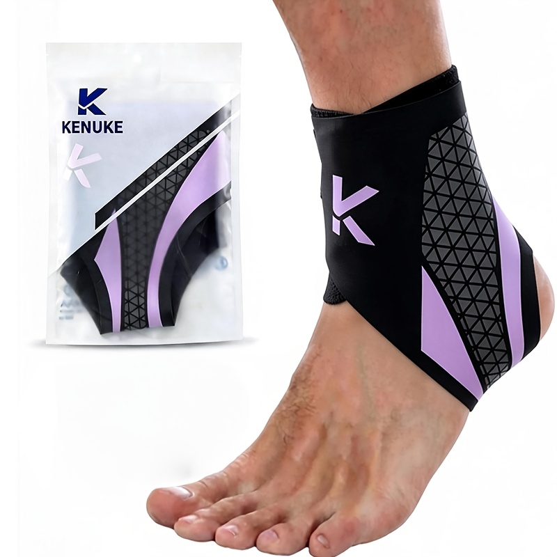 TEMU 1pc High Quality Adjustable Compression Ankle Support Brace. Breathable And Sweat-absorbing Ankle Support Socks, Professional Lightweight Ankle