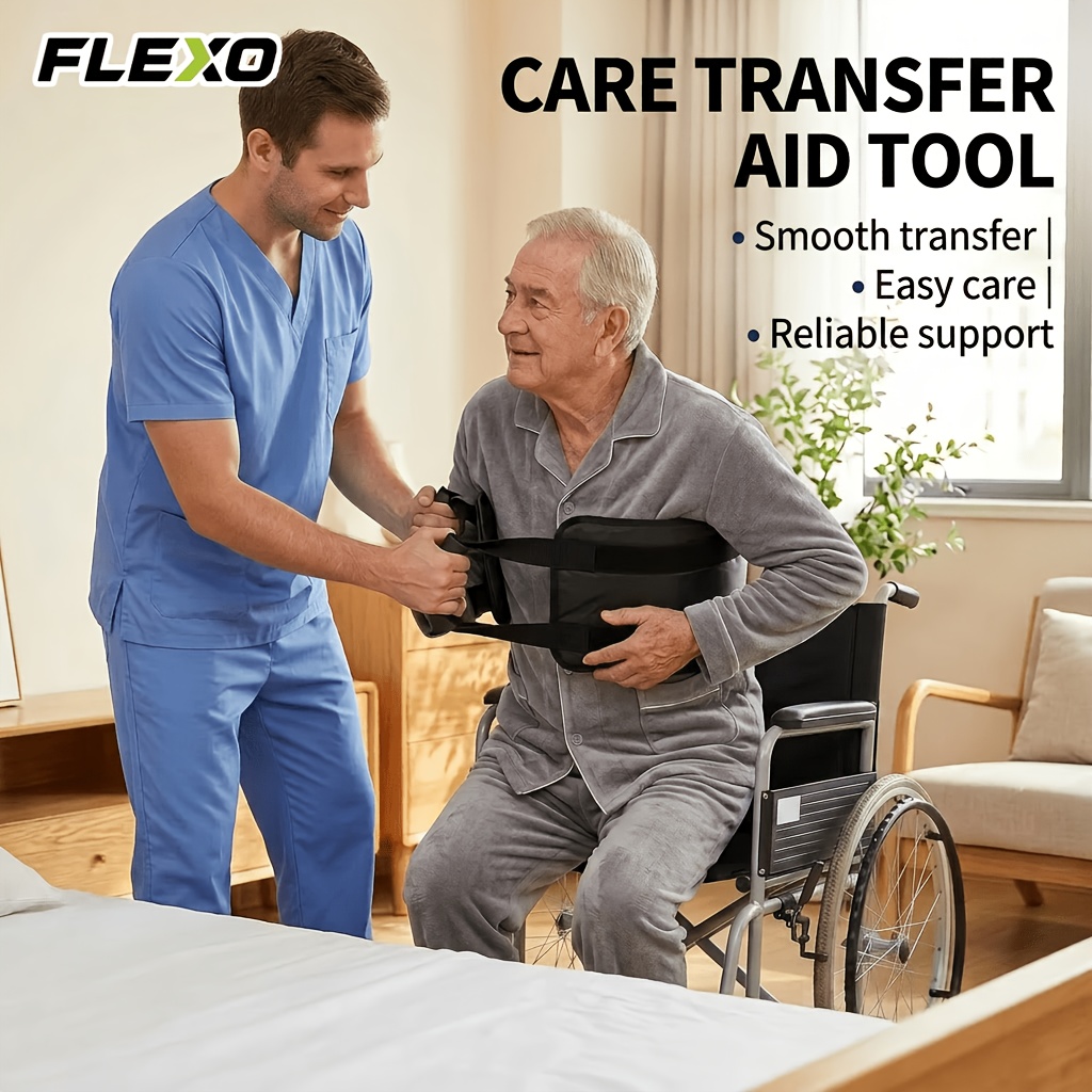 TEMU Ceinture d'aide quotidienne pour personnes âgées FLEXO Grip, sangle de soutien pour déménagement à domicile, bande d'assistance à économie de