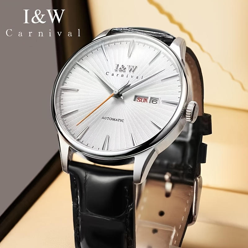 Image of I&w Men's Mechanical Watch, Fully Automatic Luminous Business Wristwatch, Gentleman Series Men's Watch