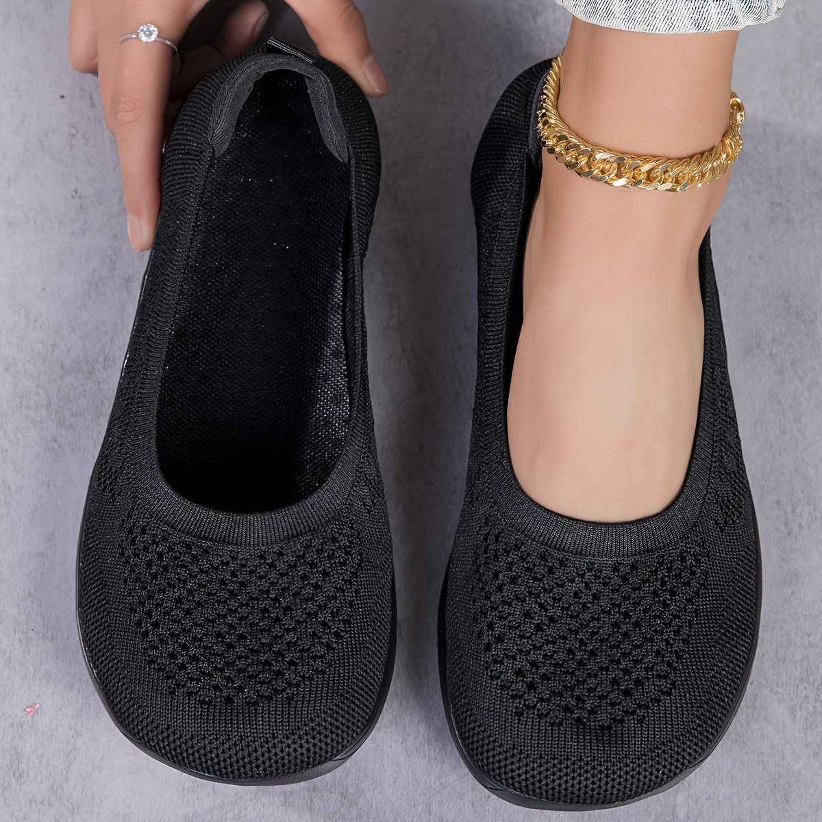 E-shop Weite Damen Freizeitschuhe, Slip-On Lazy Schuhe, Leichte Damen Laufschuhe mit weicher Sohle, Flache Bequeme Laufschuhe, Schuhe, Cross-Training