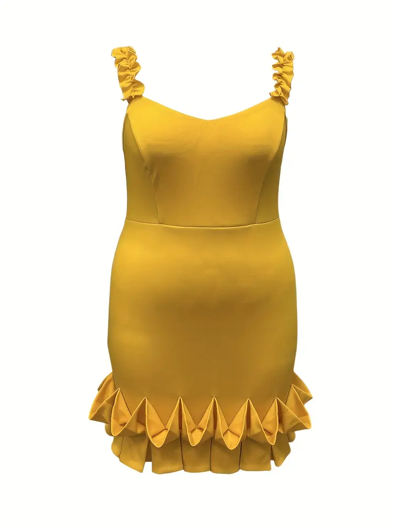 plus size womens vibrant yellow sleeveless backless v neck - Temu plus size womens vibrant yellow sleeveless backless v neck - Temu