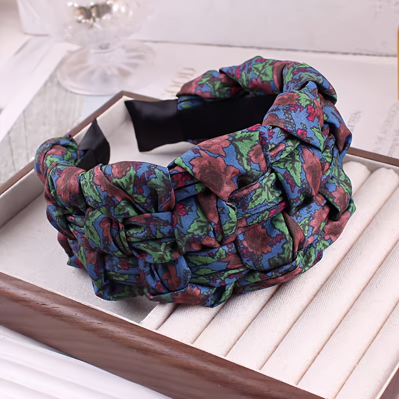 single vintage floral braided headband women elegant sweet  display picture 2