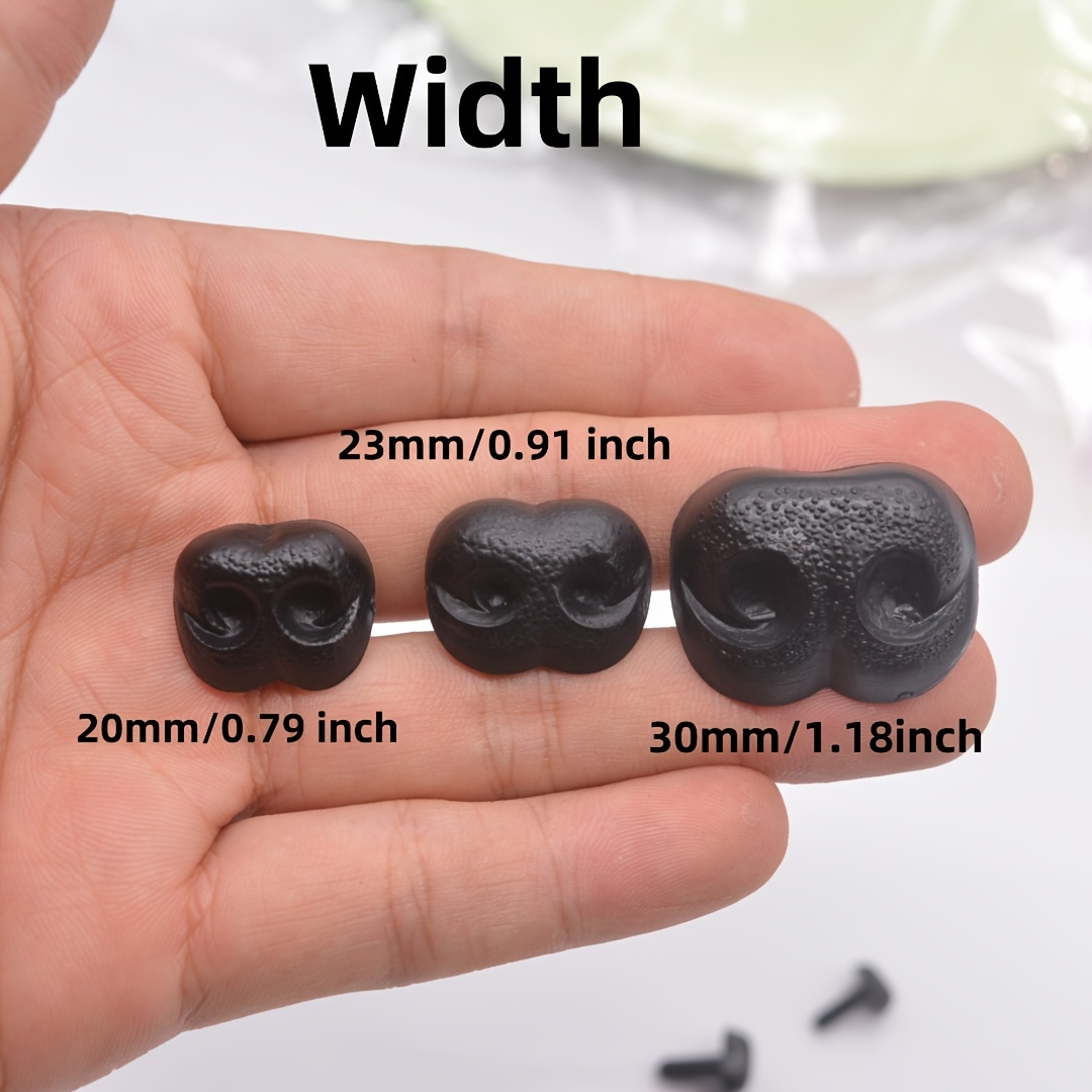 Multi-sized Black Square Simulation Animal Nose Black Square Plastic Doll Small Nose Accessory Material Plush Doll Simulation False Nose