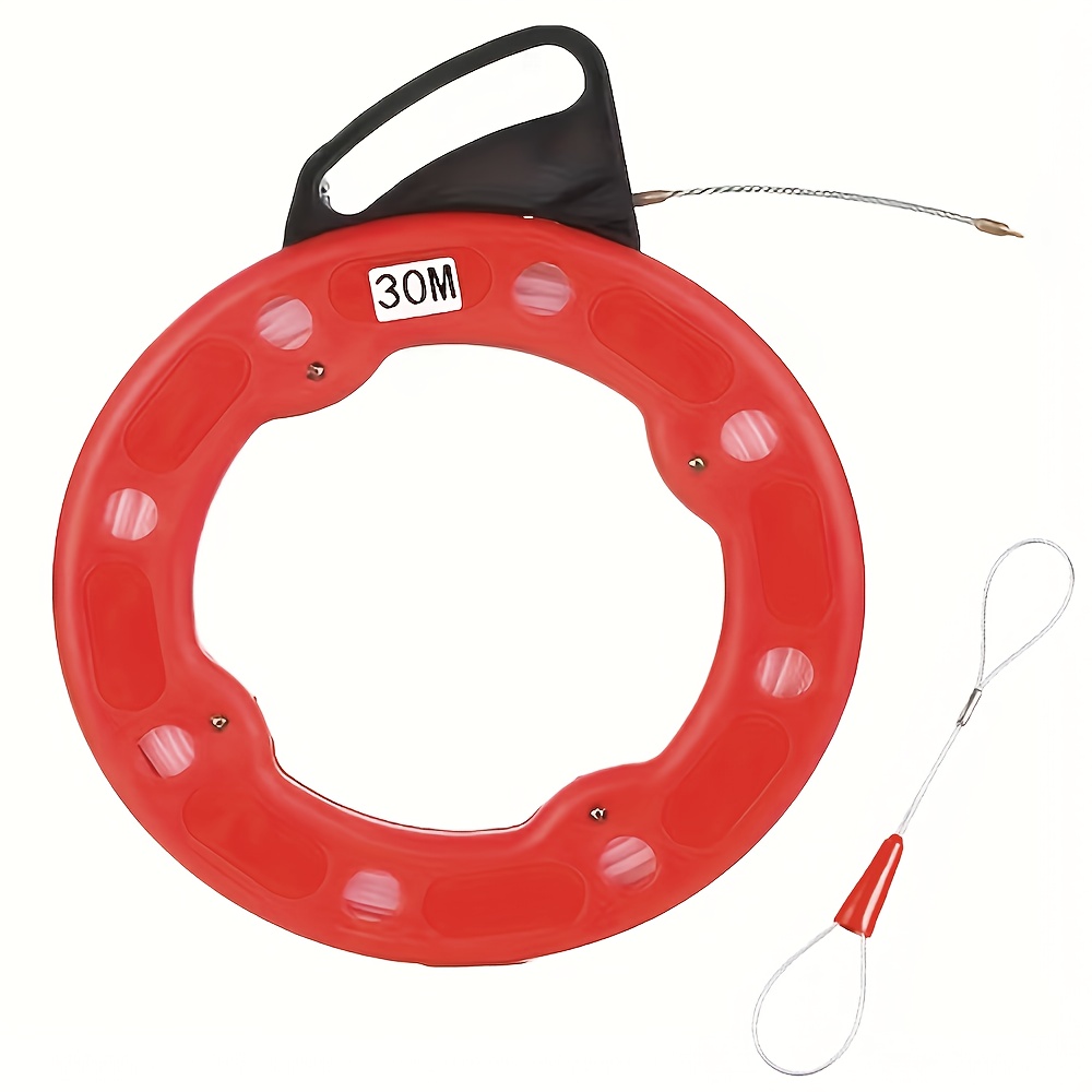 E-shop 30M Multifunktionaler Kabelzieher, flexibler , rotierendes Kabelband, tragbare Spule, Leitungsziehwerkzeug, inklusive -Kabelbandspule und