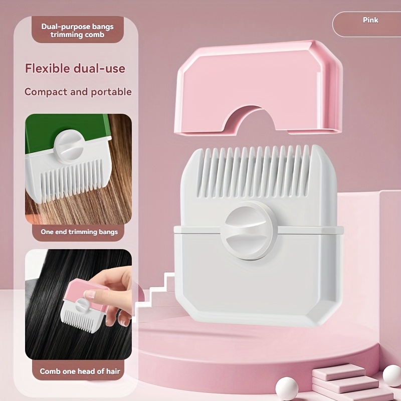 Multi-functional Hair Trimming Comb, Bangs Comb Trimmer, Double-sided 2-in-1 Portable Hair Thinning Comb For Home Use