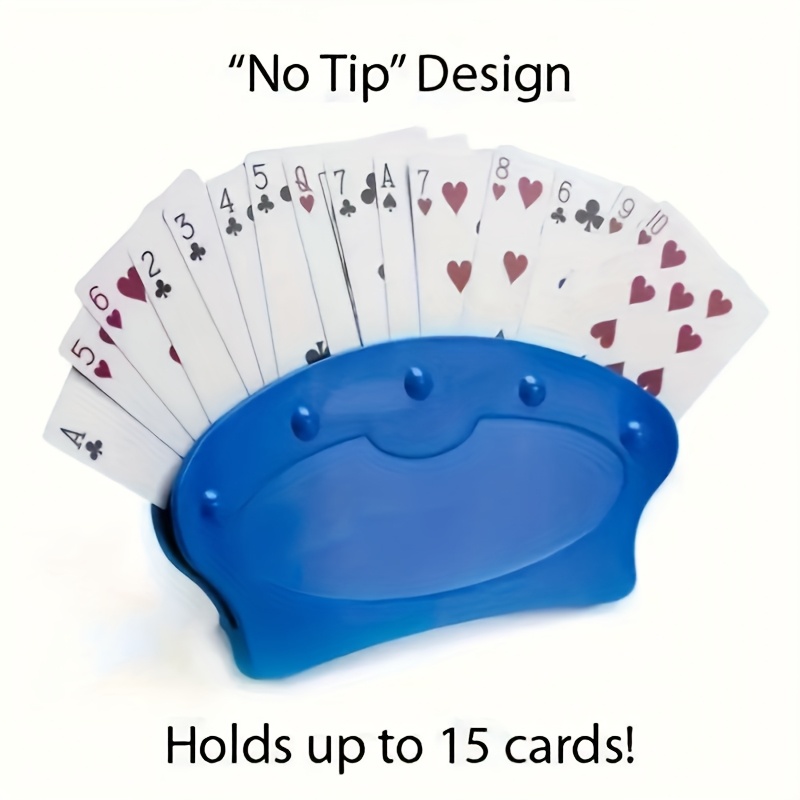 

Free Hands Blue Card Holder, "no " Design, Desktop Game Card Stand, Can Hold Up To 15 Cards